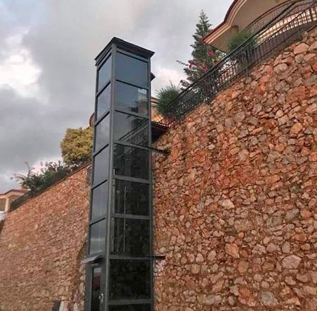 dış mekan hidrolik ev asansörü