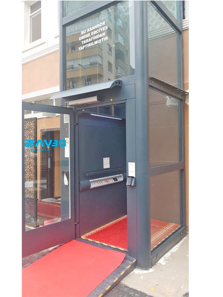 kapalı tip dikey kaldırma platformu