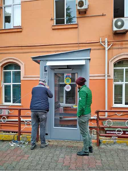sonsuz vida kapalı tip dikey kaldırma platformu