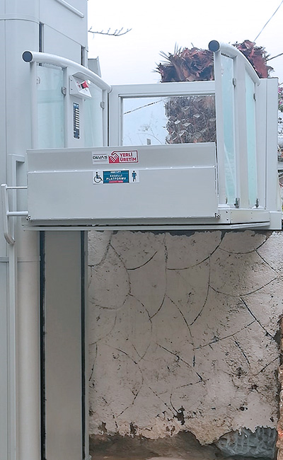 açık engelli platform asansörü